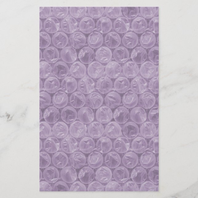 Purple bubble wrap pattern stationery (Front)