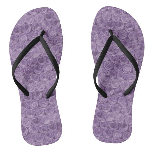 Purple bubble wrap pattern thongs (Footbed)