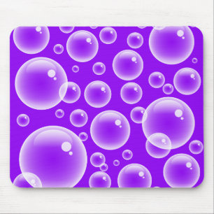 Purple Bubbles Mouse Pad