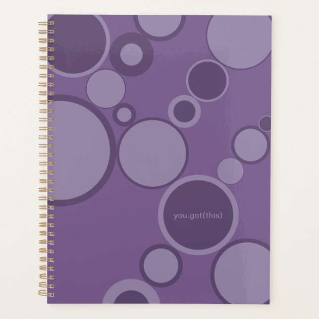 Purple Bubbles - You Got This! Planner (Front)