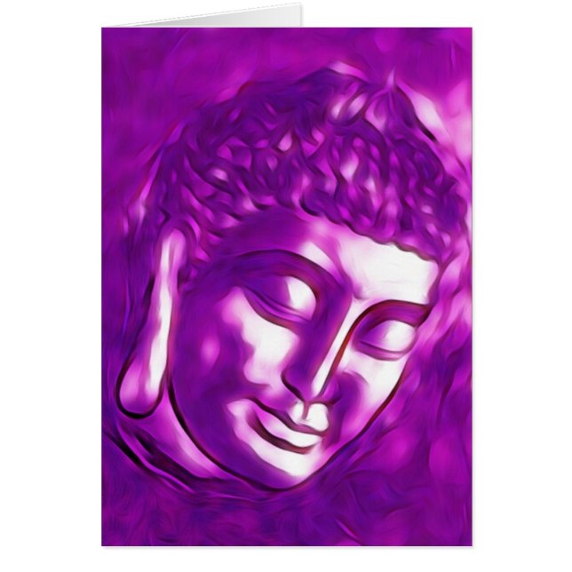Purple Buddha Art Portrait Buddhism Spiritual Love (Front)