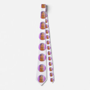 purple buddha head white tie