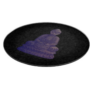 Purple Buddha Pixel Art Cutting Board