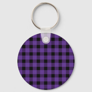 Purple Buffalo Country Lumberjack Plaid Key Ring