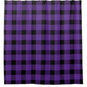 Purple Buffalo Country Lumberjack Plaid Shower Curtain