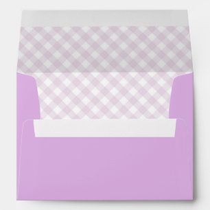 Purple Buffalo Plaid Lined Envelope