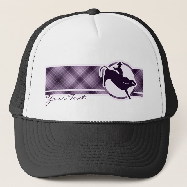 Purple Bull Rider Trucker Hat (Front)