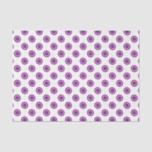Purple Bullseye Target Polka Dot Round Circles Tissue Paper