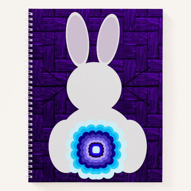 Purple Bunny Spiral Notebook (Front)