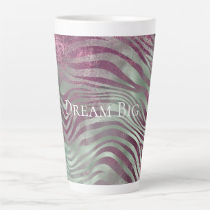 Purple Burgundy Aqua Mint Zebra Latte Mug