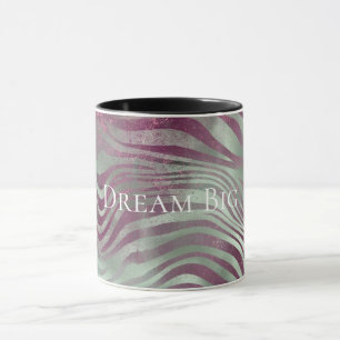 Purple Burgundy Aqua Mint Zebra Mug