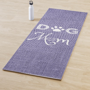 Purple Burlap Dog Mum Yoga Mat