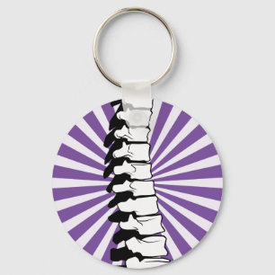 Purple Burst Spine Keychain