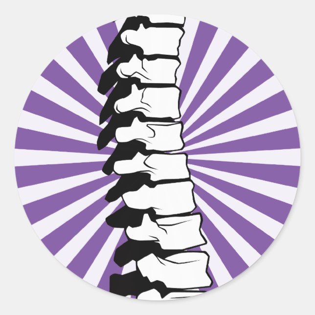 Purple Burst Spine Stickers (Front)