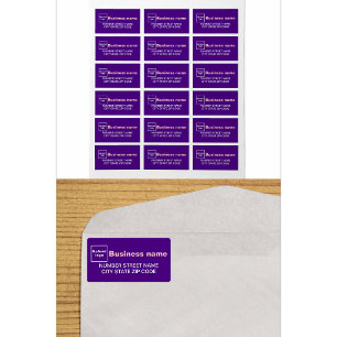 Purple Business Address Labels