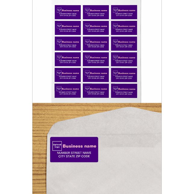 Purple Business Address Labels (Creator Uploaded)