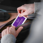 Purple Business Brand on Business Card Case<br><div class="desc">Purple business brand on customisable business card case. Customise it by uploading your business logo and typing the name, address, phone number, e-mail and website or social media page of your business. Customise it to advertise your business or to promote your brand name to customers or clients. Customisable office supply...</div>