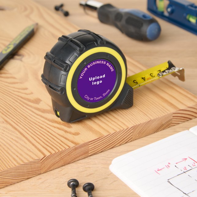 Purple Business Brand on Tape Measure 1 (Woodwork)