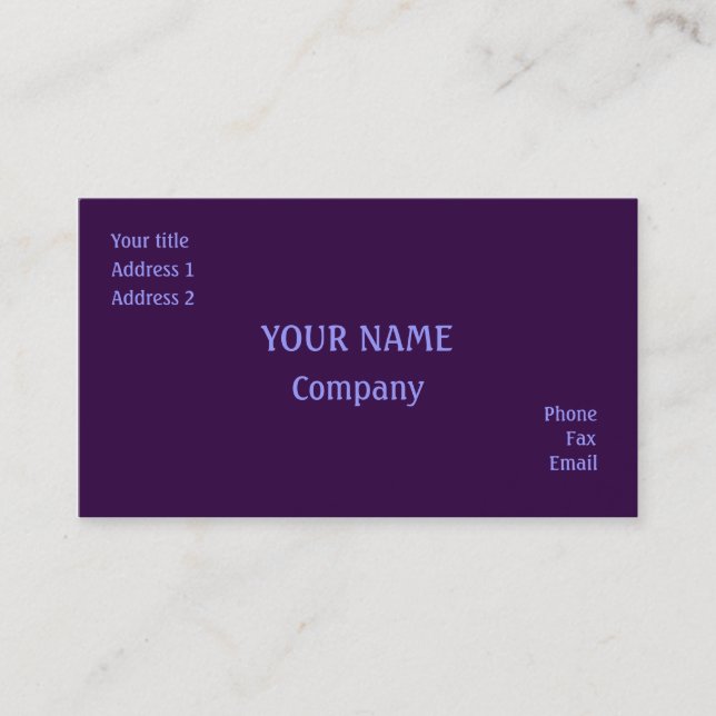 Purple Business Card (Front)