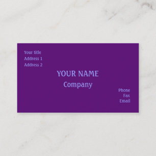 Purple Business Card