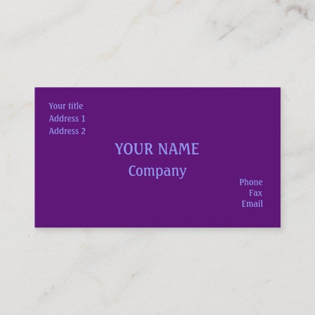 Purple Business Card (Front)
