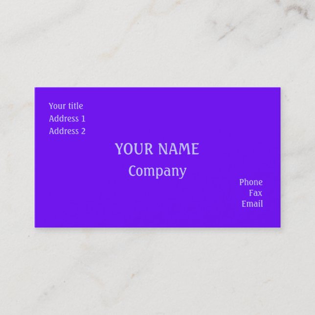 Purple Business Card (Front)