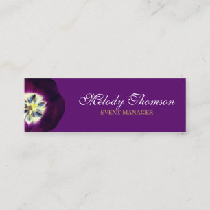 Purple, Business Card, Size: Mini, 7.6 cm x 2.5 cm Mini Business Card