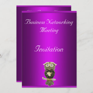Purple Business Meeting Invitation Change Logo