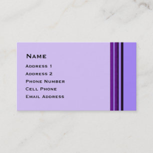 Purple Business Stripes Business Card