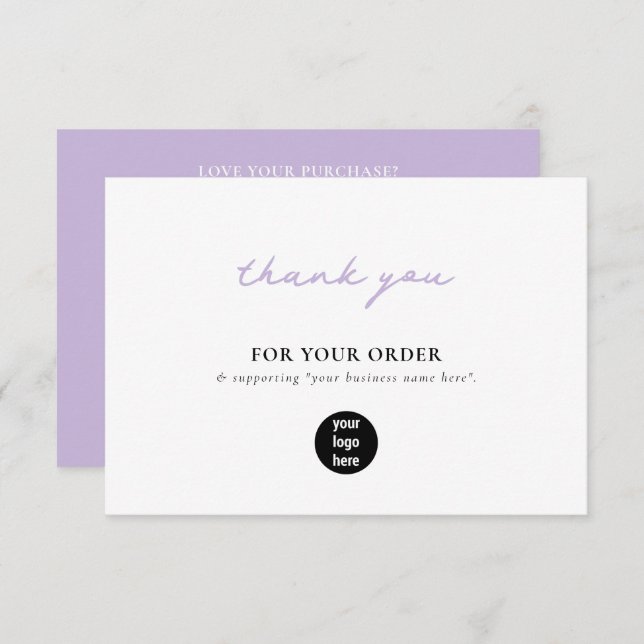 Purple Business Thank You Logo Social Media (Front/Back)