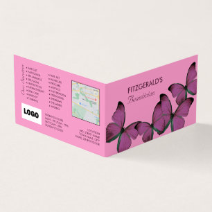 Purple Butterflies, Beautician, Loyalty Card, Business Card
