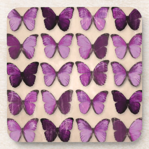 Purple Butterflies Coaster