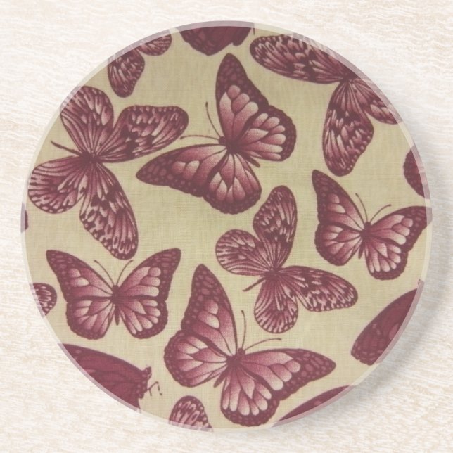 Purple Butterflies Coaster (Front)