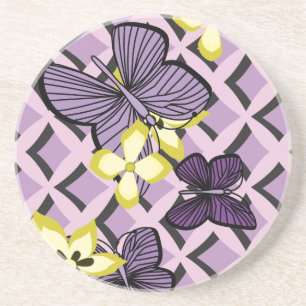 Purple Butterflies Coaster