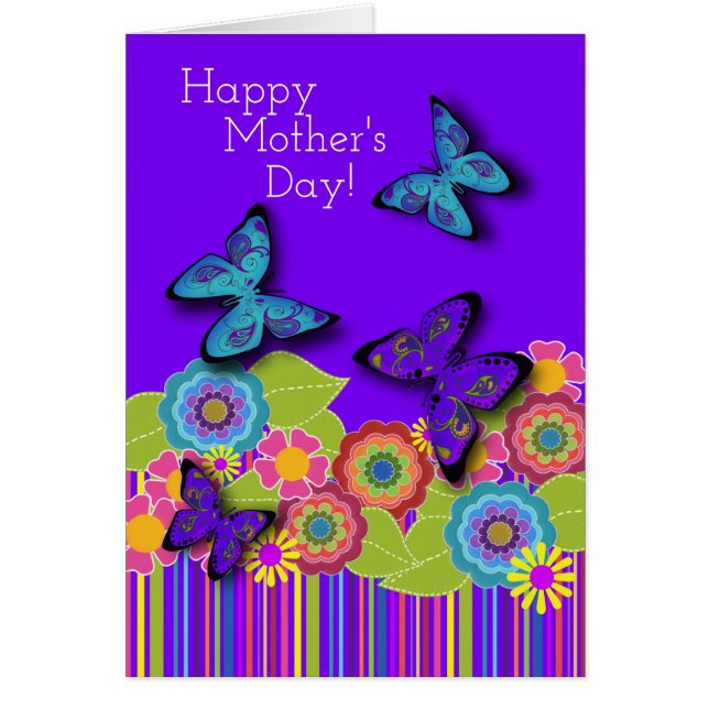 Purple Butterflies | Floral Beauty | Mother's Day (Front)
