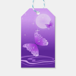 Purple Butterflies Gift Tags