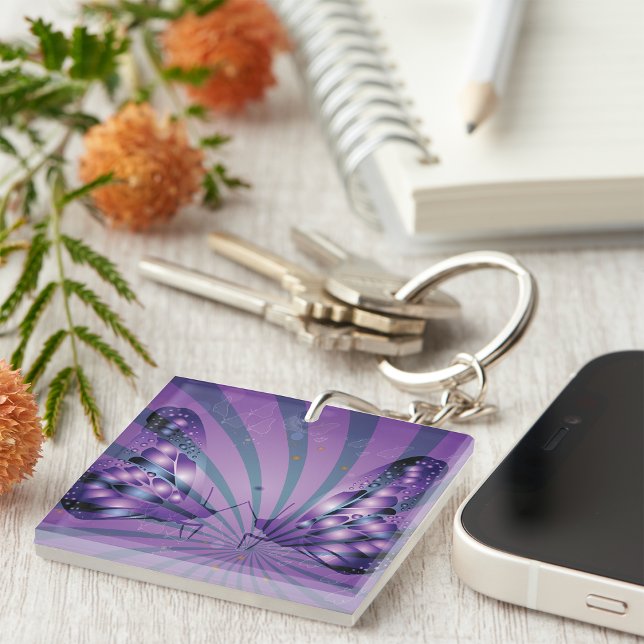 Purple Butterflies Keychain (Creator Uploaded)