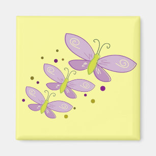 Purple Butterflies Magnet