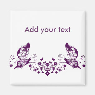 Purple Butterflies Magnet