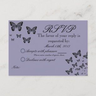 Purple Butterflies RSVP