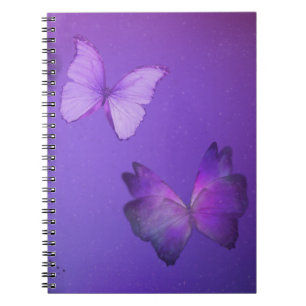Purple Butterflies Spiral Notebook