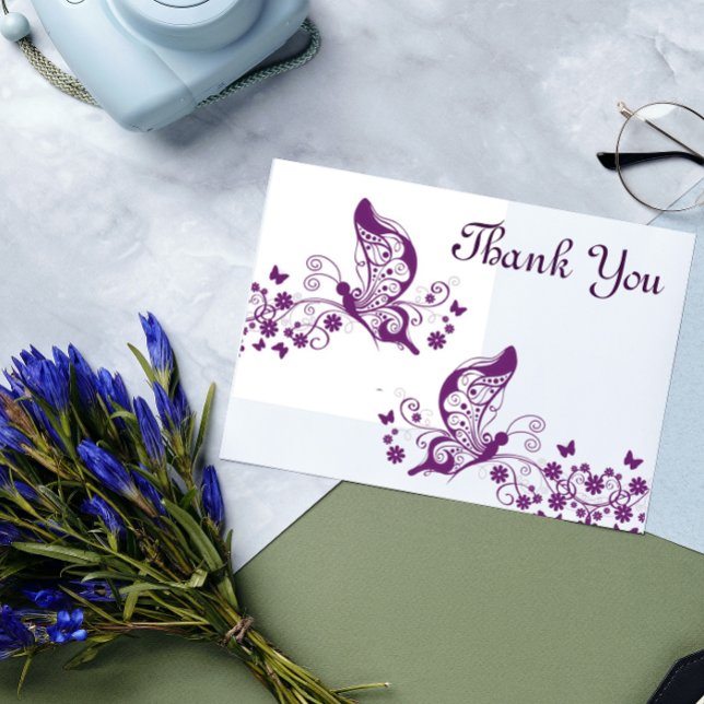 Purple butterflies thank you (Creator Uploaded)