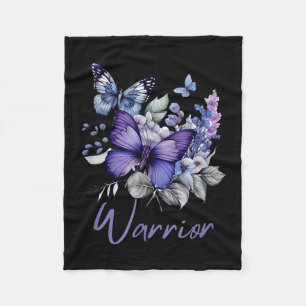 Purple Butterflies Warrior Suicide Prevention Awar Fleece Blanket