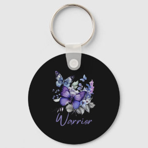 Purple Butterflies Warrior Suicide Prevention Awar Key Ring