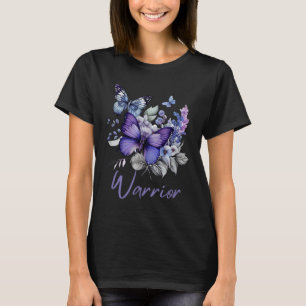 Purple Butterflies Warrior Suicide Prevention Awar T-Shirt