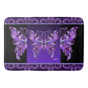 Purple Butterfly 31 Bath Mat
