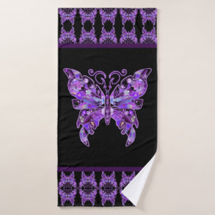 Purple Butterfly 31 Bath Towel
