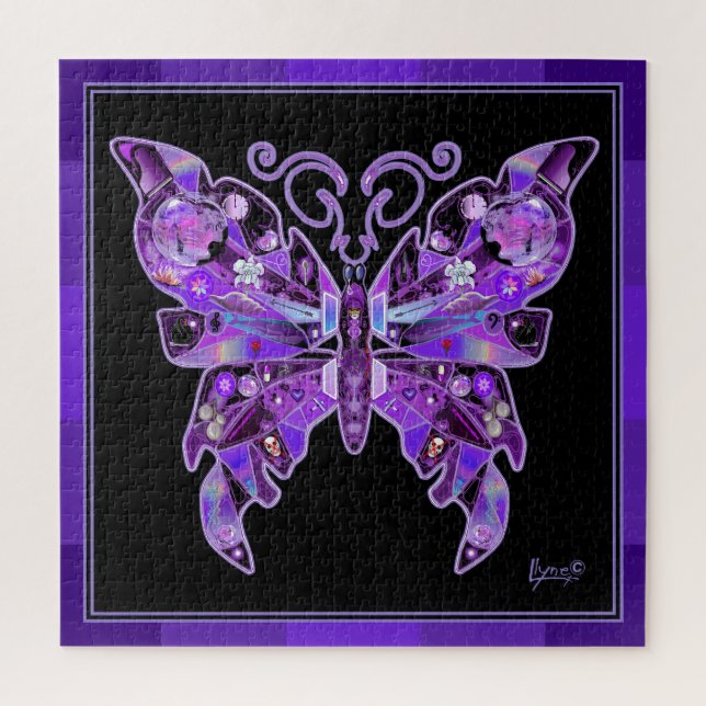 Purple Butterfly 31 Jigsaw Puzzle (Vertical)