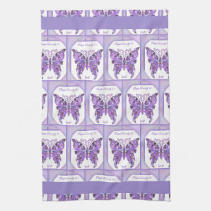 Purple Butterfly 31 kitchen towel