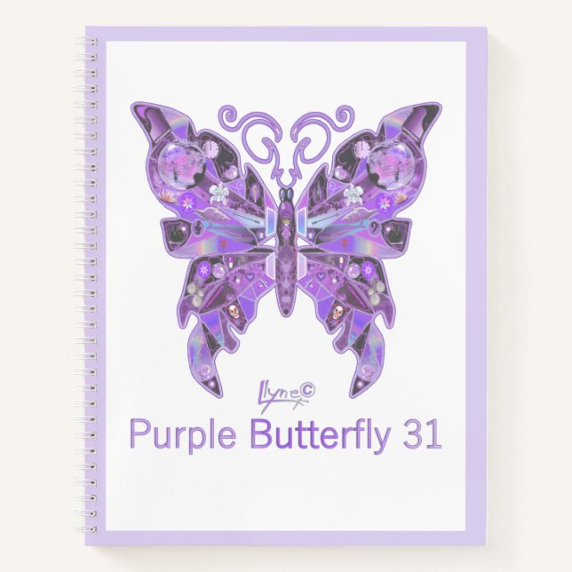 Purple Butterfly 31 Notebook (Front)